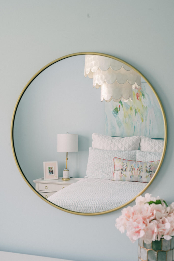 mirror and bedroom atlanta interior photography