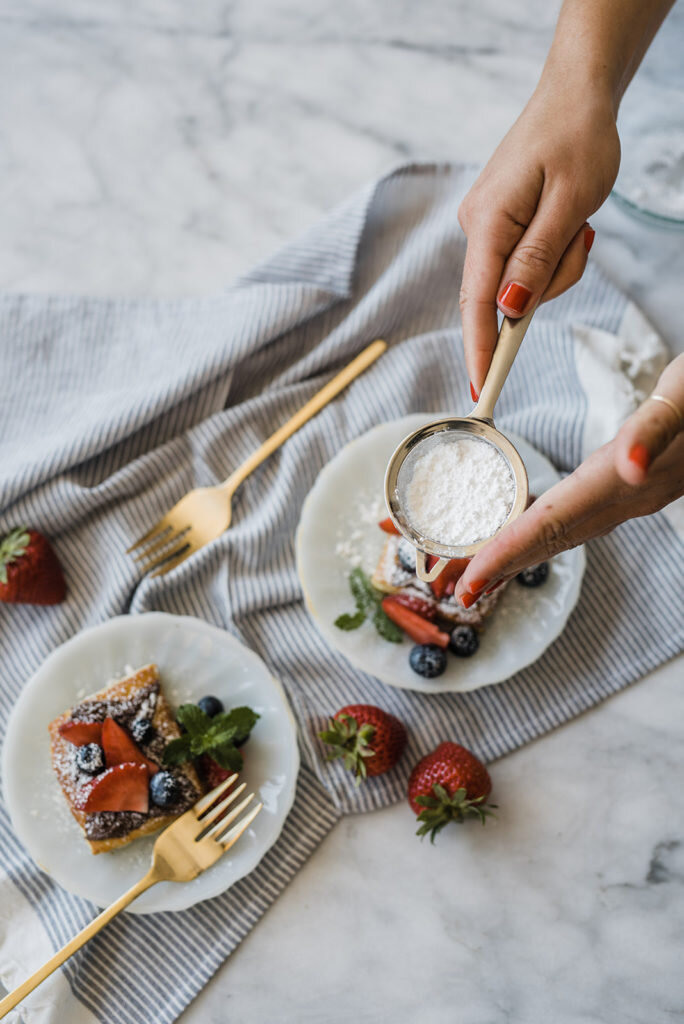 nutella and strawberry tarte