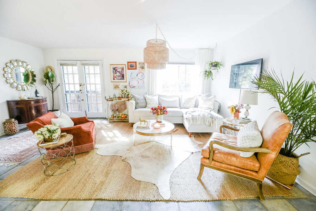 cozy boho apartment atlanta interior photographer