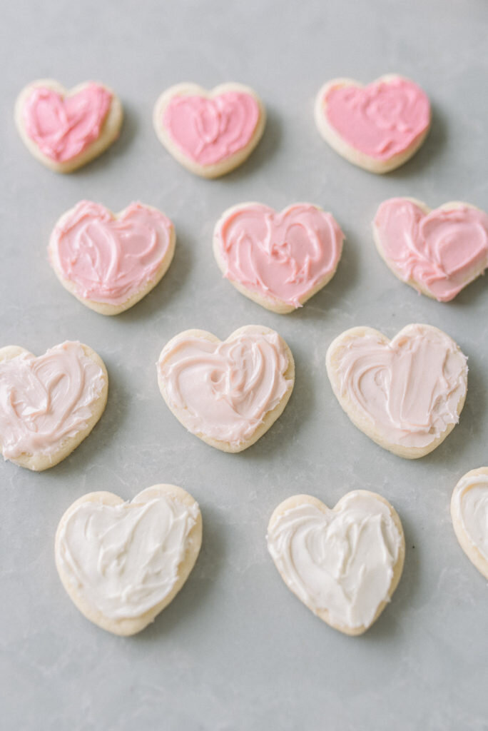 pink frosted ombre cookies