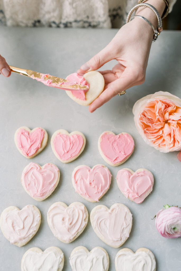 pink frosted ombre cookies atlanta food photographer