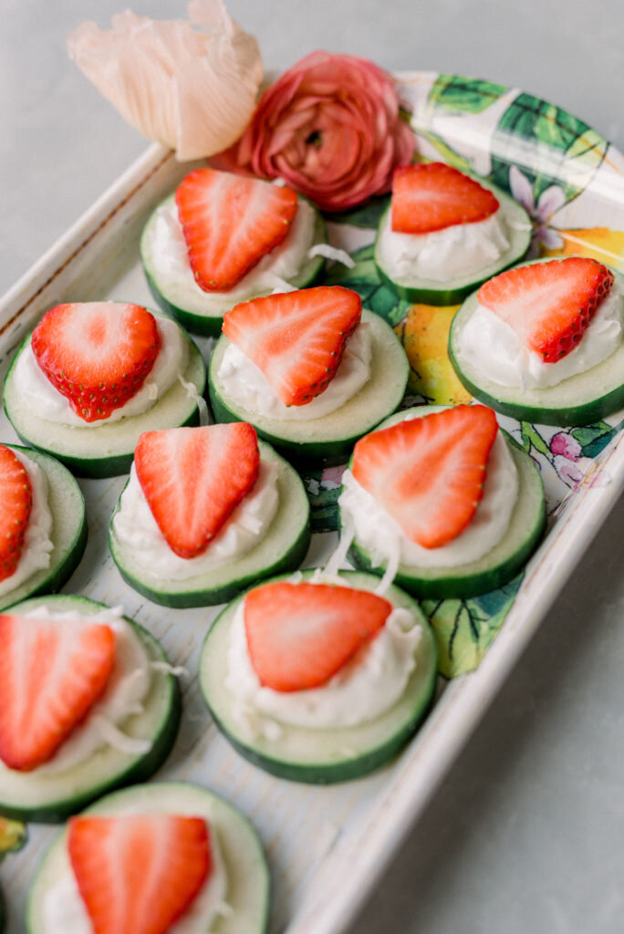 strawberries with cucumber atlanta food photographer