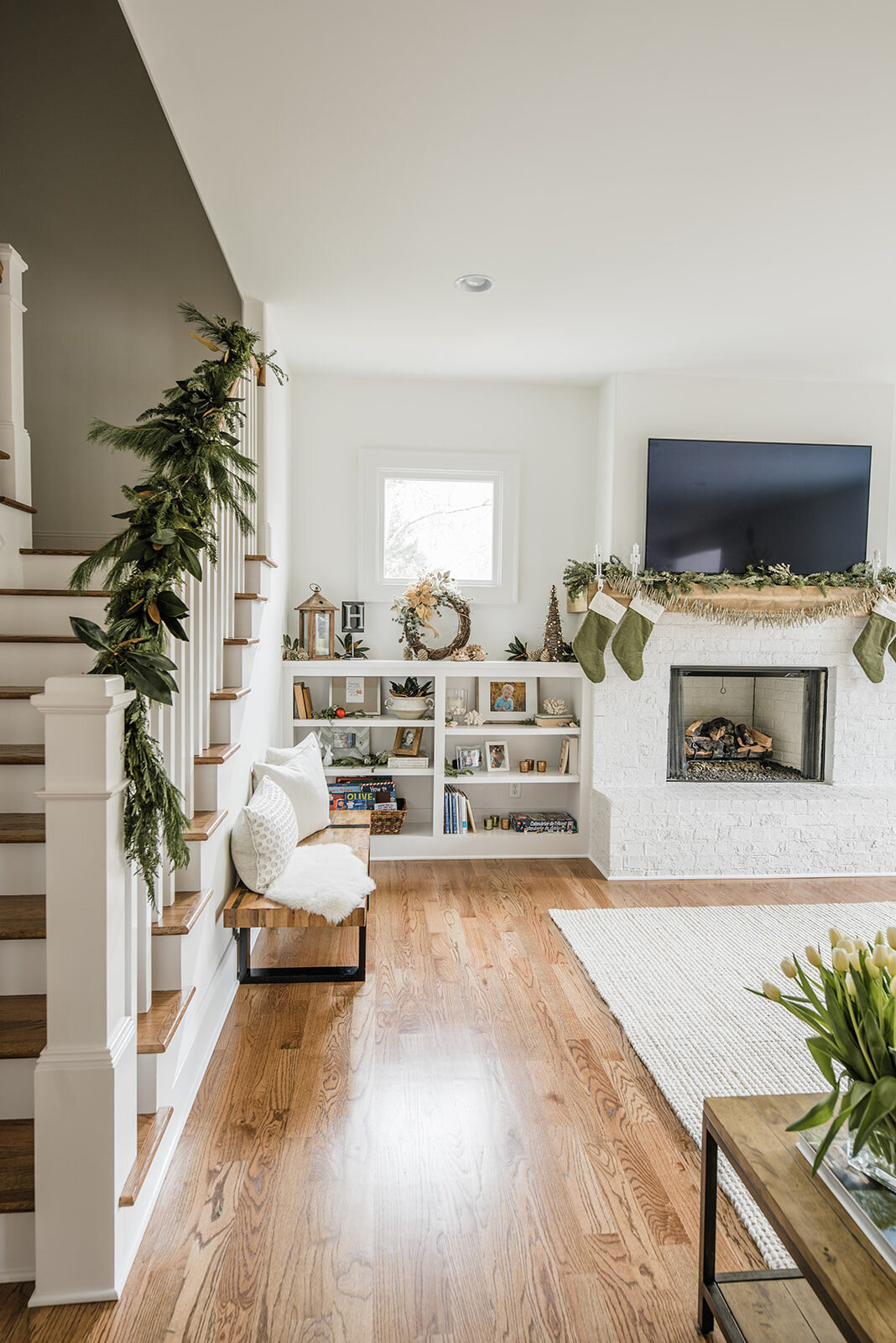 holiday decor family room