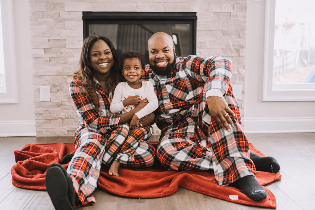 family in pajamas