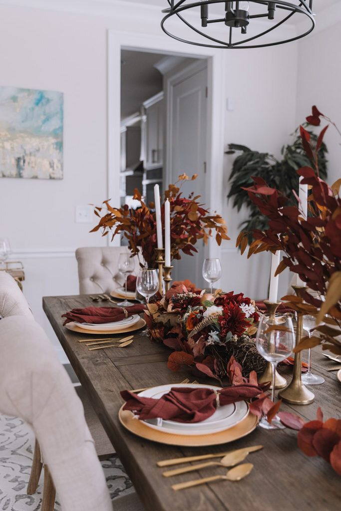 dining table fall blog photoshoot ideas