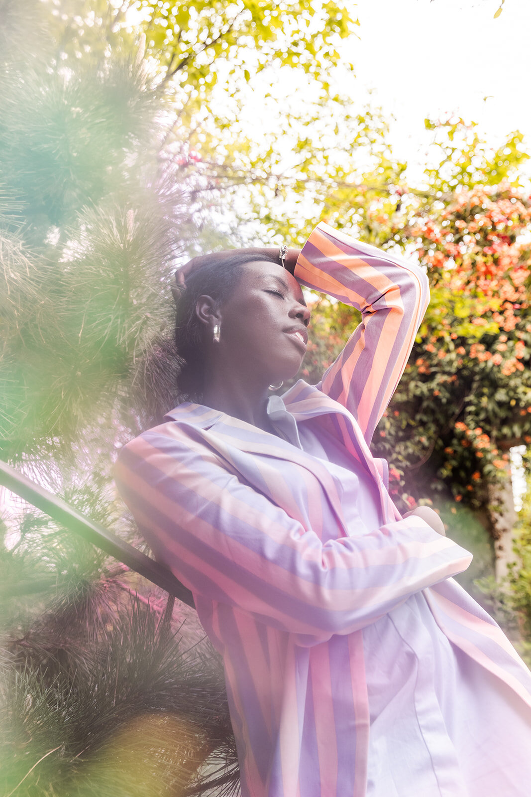 girl in striped blazer atlanta brand photographer