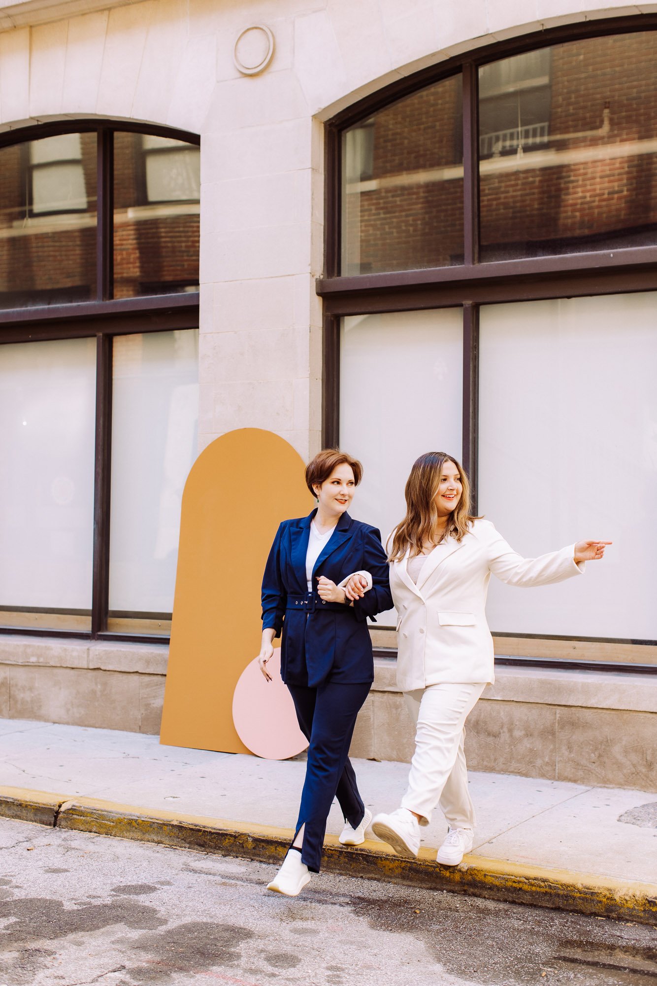 girls crossing street atlanta brand photographer